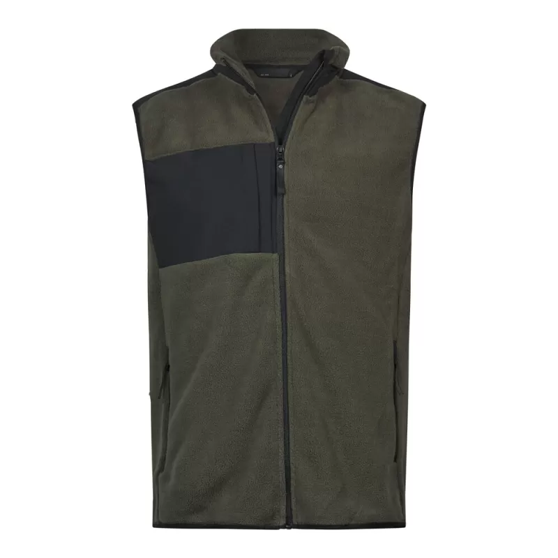 Bodywarmer épais en polaire avec empiècements renforcés, 344 g/m²