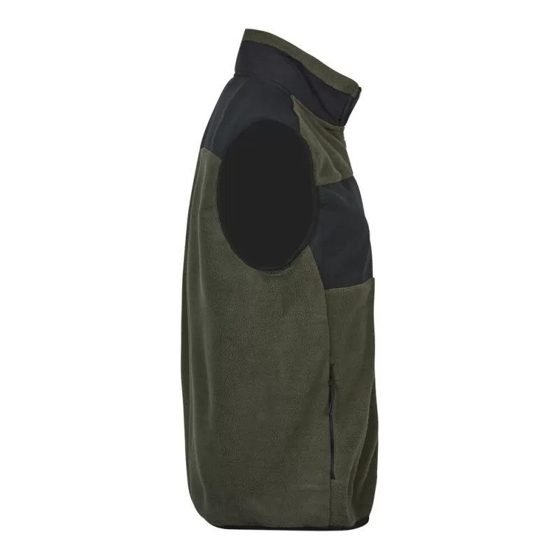 Bodywarmer épais en polaire avec empiècements renforcés, 344 g/m²