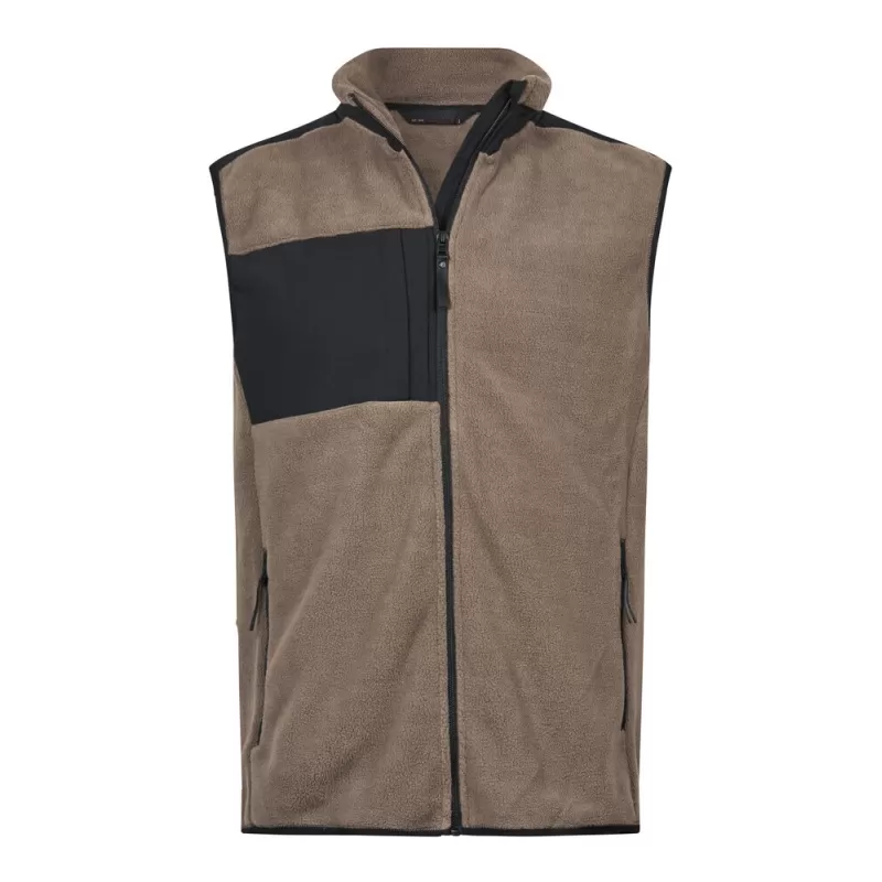 Bodywarmer épais en polaire avec empiècements renforcés, 344 g/m²