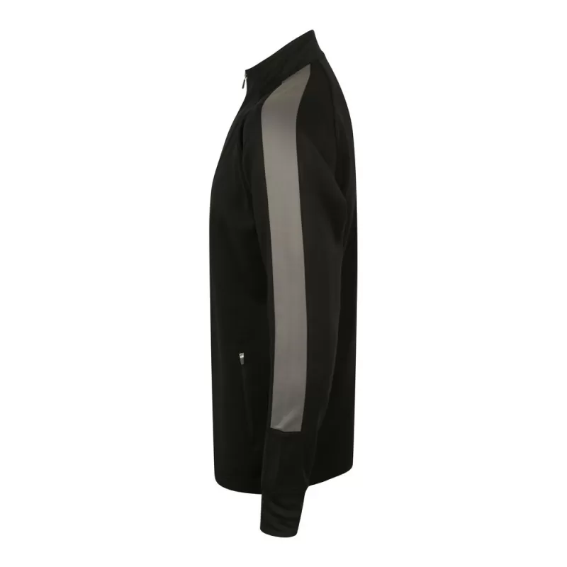 Veste de sport grand zip contrasté en polyester, poches zippées, 250 g/m²