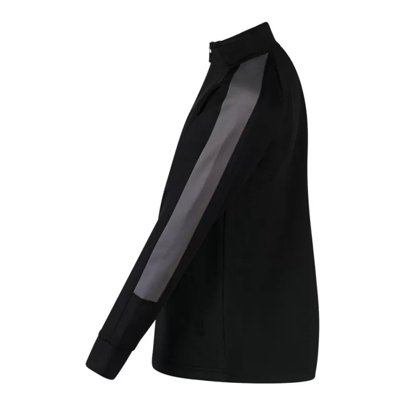 Veste de sport enfant grand zip contrasté en polyester, poches zippées, 250 g/m²