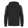 Sweat à capuche bicolore en polyester, intérieur brossé, poches zippées, 250 g/m²