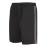 Short de sport bicolore en polyester, poches zippées, taille élastique, 250 g/m²