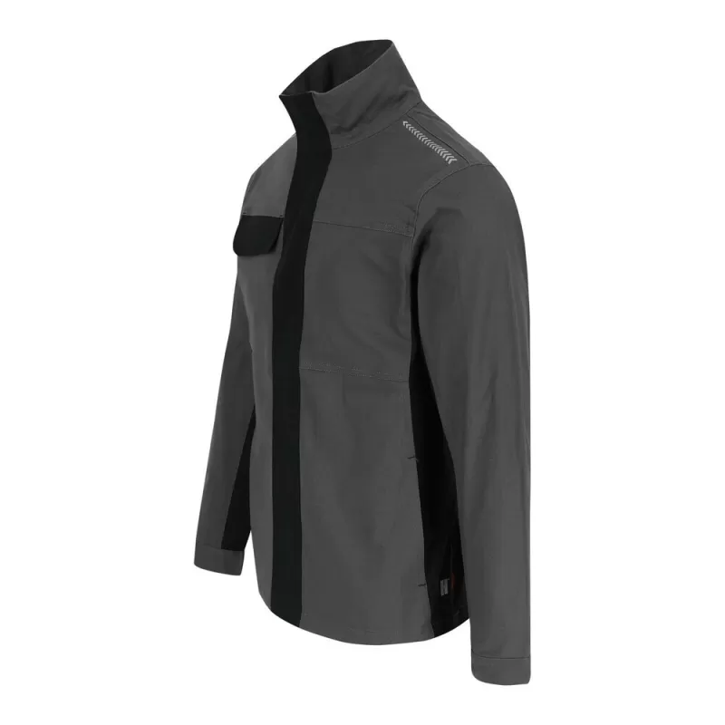 Veste multi-poches stretch en coton, 2 poches latérales, poche poitrine, 275 g/m²