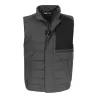 Bodywarmer de travail matelassé multi-poches déperlant, liseré réfléchissant dans le dos