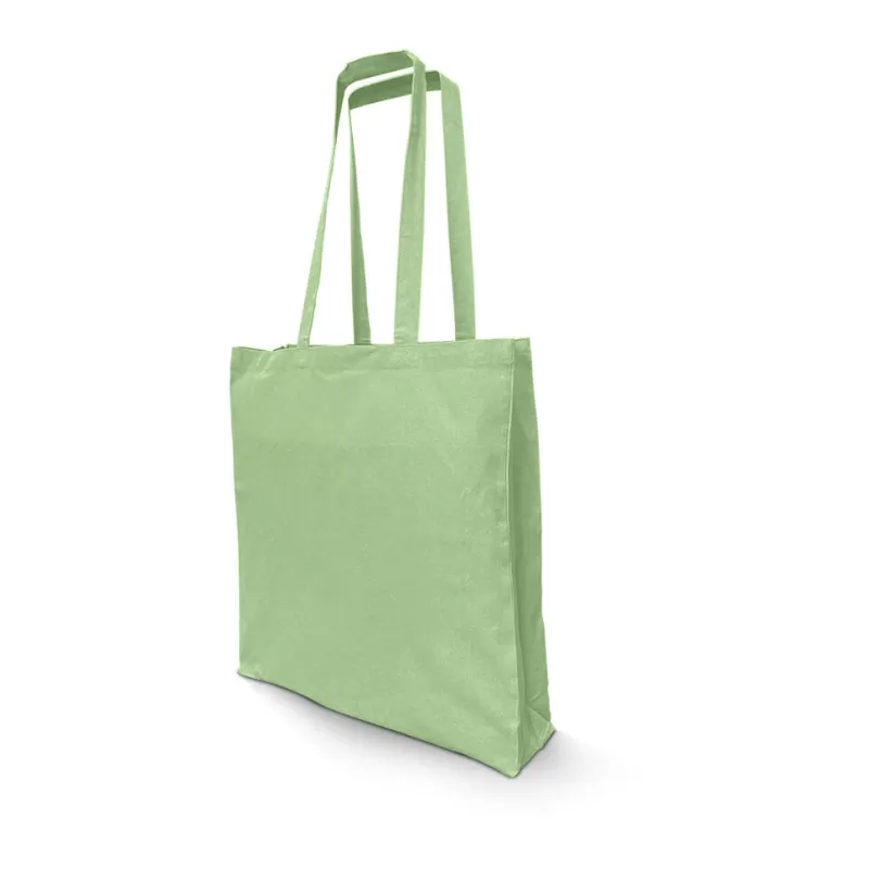 Sac shopping en coton recyclé avec soufflet, 200 g/m²