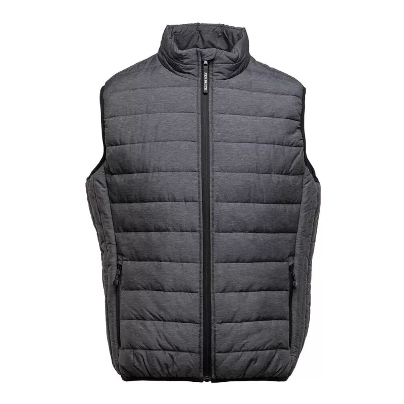 Bodywarmer homme en polyester recyclé, fermeture zippée, poches latérales, 160 g/m²