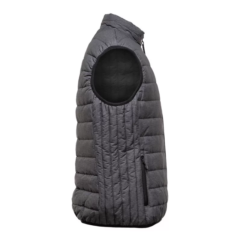 Bodywarmer homme en polyester recyclé, fermeture zippée, poches latérales, 160 g/m²