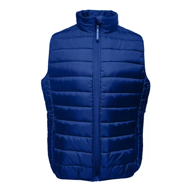 Bodywarmer homme en polyester recyclé, fermeture zippée, poches latérales, 160 g/m²