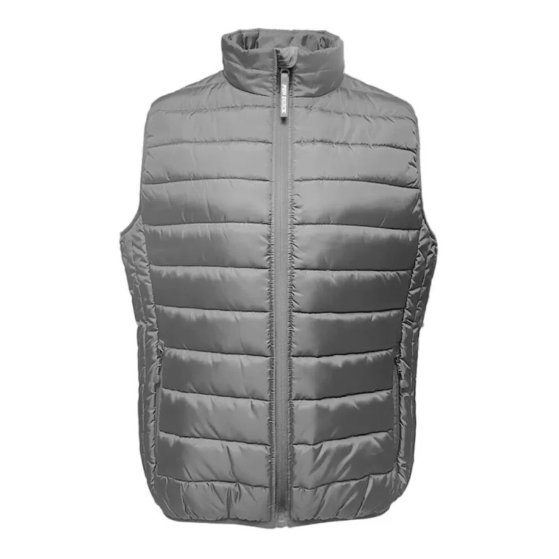 Bodywarmer homme en polyester recyclé, fermeture zippée, poches latérales, 160 g/m²