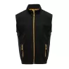 Bodywarmer polaire contrasté, fermeture et poches zippées contrastées, 300 g/m²