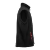 Bodywarmer polaire contrasté, fermeture et poches zippées contrastées, 300 g/m²