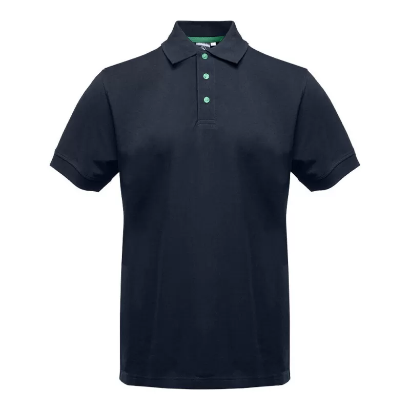 Polo avec boutons contrastés en coton piqué lavable à 60°C, 210 g/m²