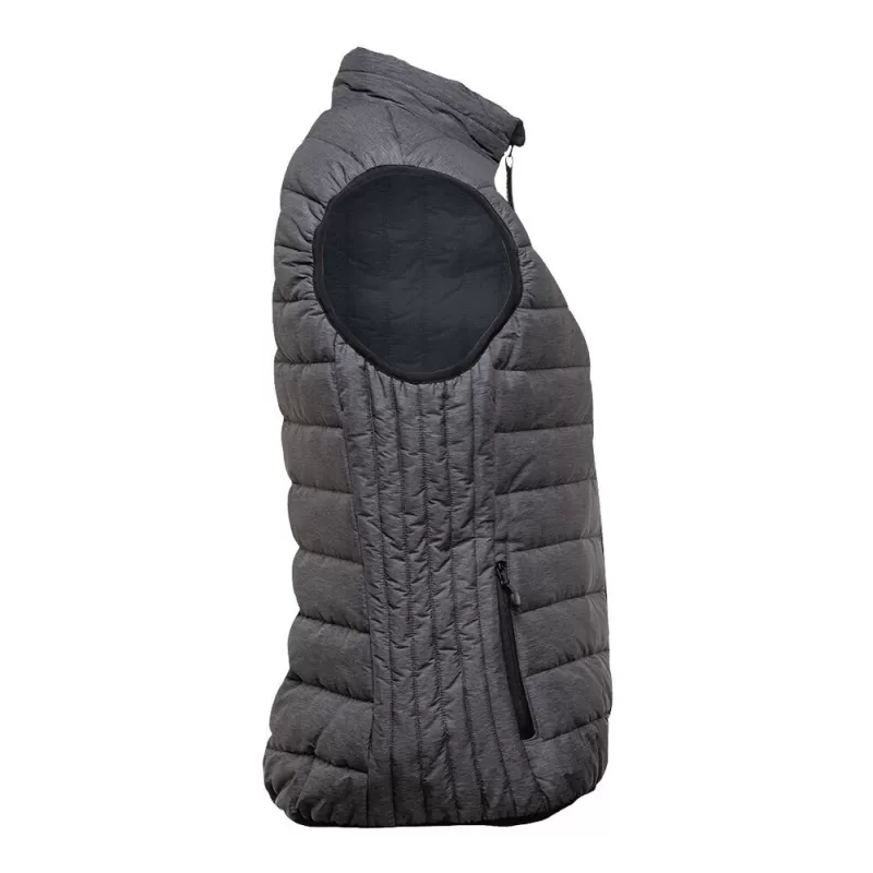 Bodywarmer femme en polyester recyclé, fermeture zippée, poches latérales, 160 g/m²