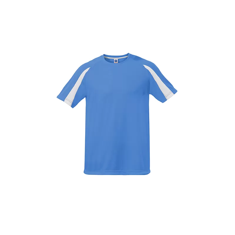 T-shirt de sport bicolore en polyester séchage rapide, manches raglan, 140 g/m²