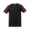 T-shirt de sport bicolore en polyester séchage rapide, manches raglan, 140 g/m²
