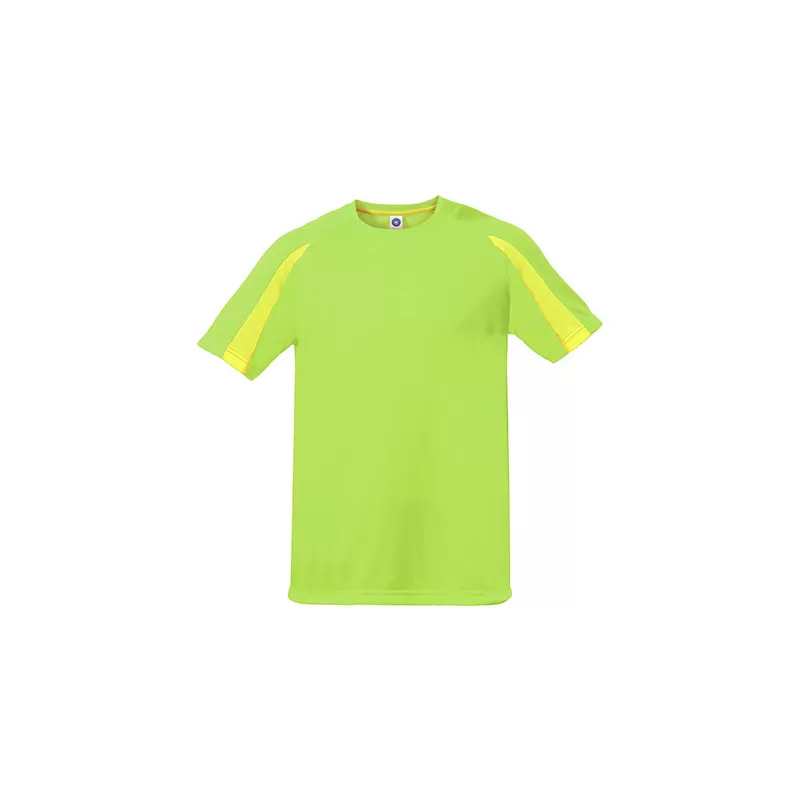 T-shirt de sport bicolore en polyester séchage rapide, manches raglan, 140 g/m²