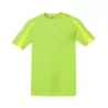 T-shirt de sport bicolore en polyester séchage rapide, manches raglan, 140 g/m²