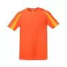 T-shirt de sport bicolore en polyester séchage rapide, manches raglan, 140 g/m²