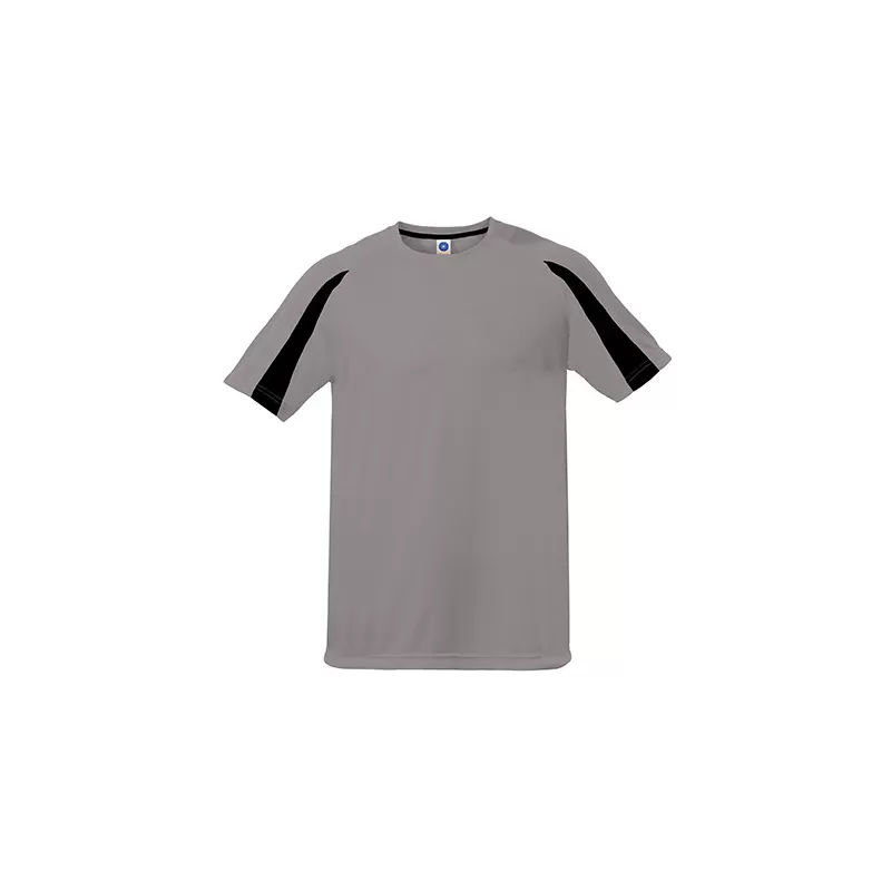 T-shirt de sport bicolore en polyester séchage rapide, manches raglan, 140 g/m²