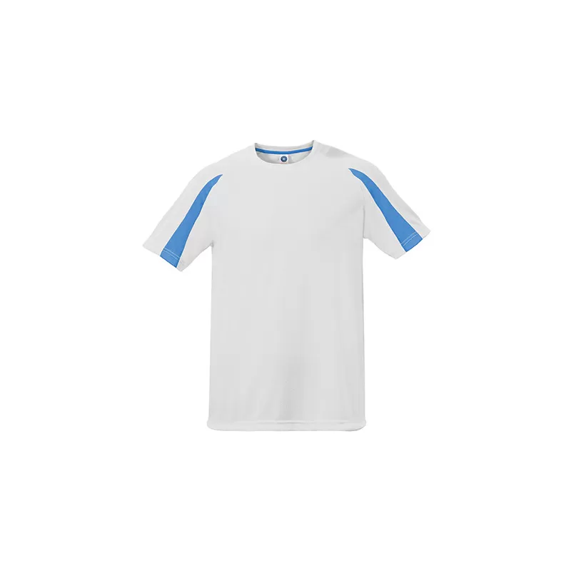 T-shirt de sport bicolore en polyester séchage rapide, manches raglan, 140 g/m²