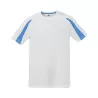 T-shirt de sport bicolore en polyester séchage rapide, manches raglan, 140 g/m²