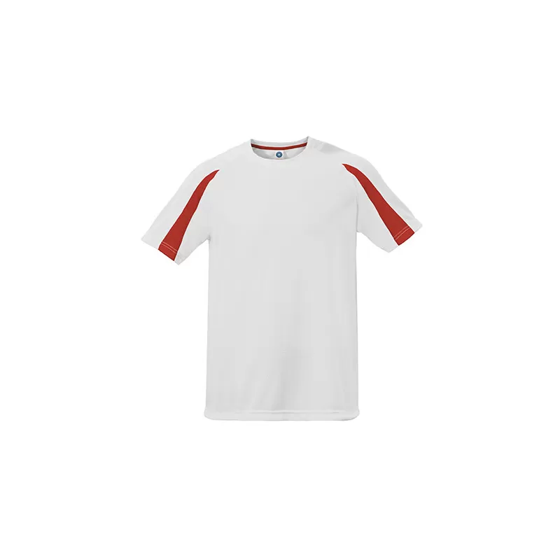 T-shirt de sport bicolore en polyester séchage rapide, manches raglan, 140 g/m²