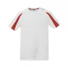 T-shirt de sport bicolore en polyester séchage rapide, manches raglan, 140 g/m²