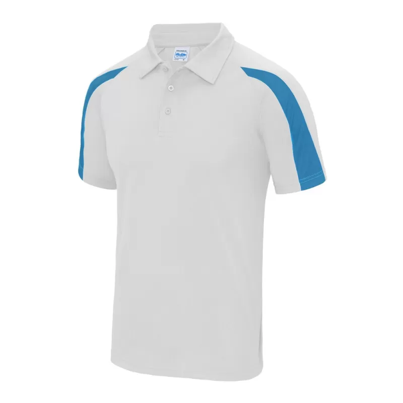 Polo de sport contrasté en polyester Neoteric, manches raglan, protection UPF 30, 140 g/m²