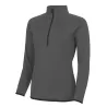 Sweat de sport femme col zippé, matière stretch, détails réfléchissants, 280 g/m²