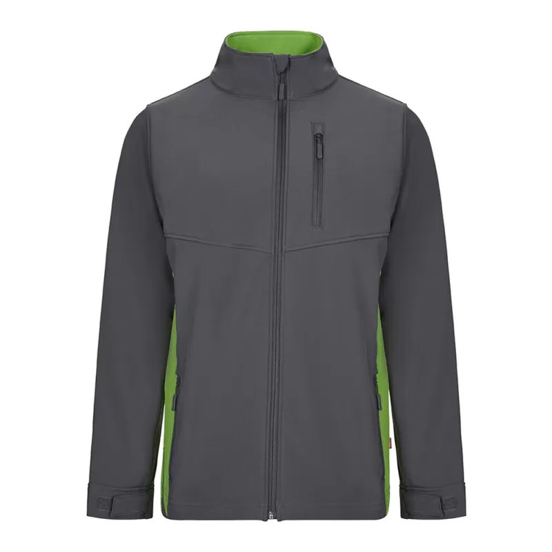 Blouson Softshell 3 couches bicolore avec 5 poches, 280 g/m²