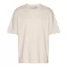 T-shirt oversize coton organique, coupe ample, col rond, manches droites, 220 g/m²
