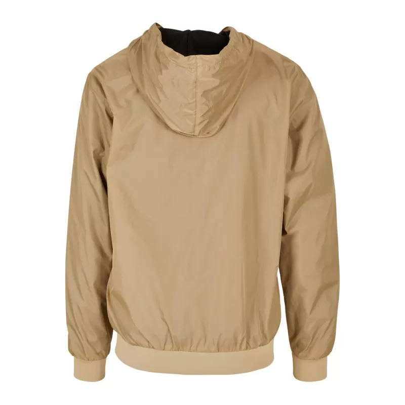 Veste à capuche coupe-vent, zip contrasté, respirante et imperméable