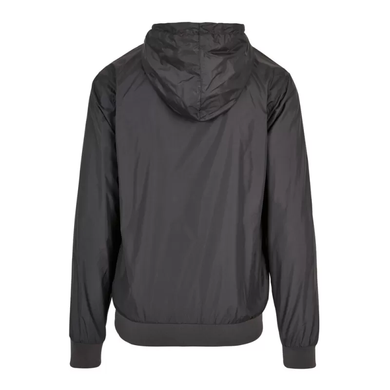 Veste à capuche coupe-vent, zip contrasté, respirante et imperméable
