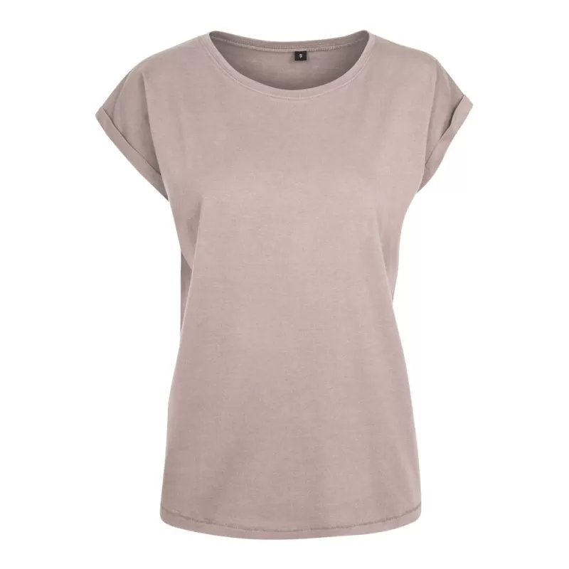 Tee-shirt femme coton léger coupe longue, manches courtes, 140 g/m²