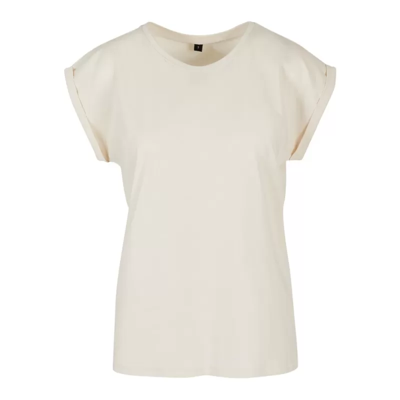 Tee-shirt femme coton léger coupe longue, manches courtes, 140 g/m²