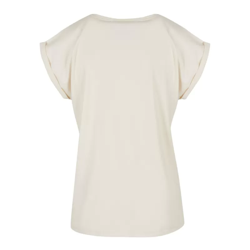 Tee-shirt femme coton léger coupe longue, manches courtes, 140 g/m²