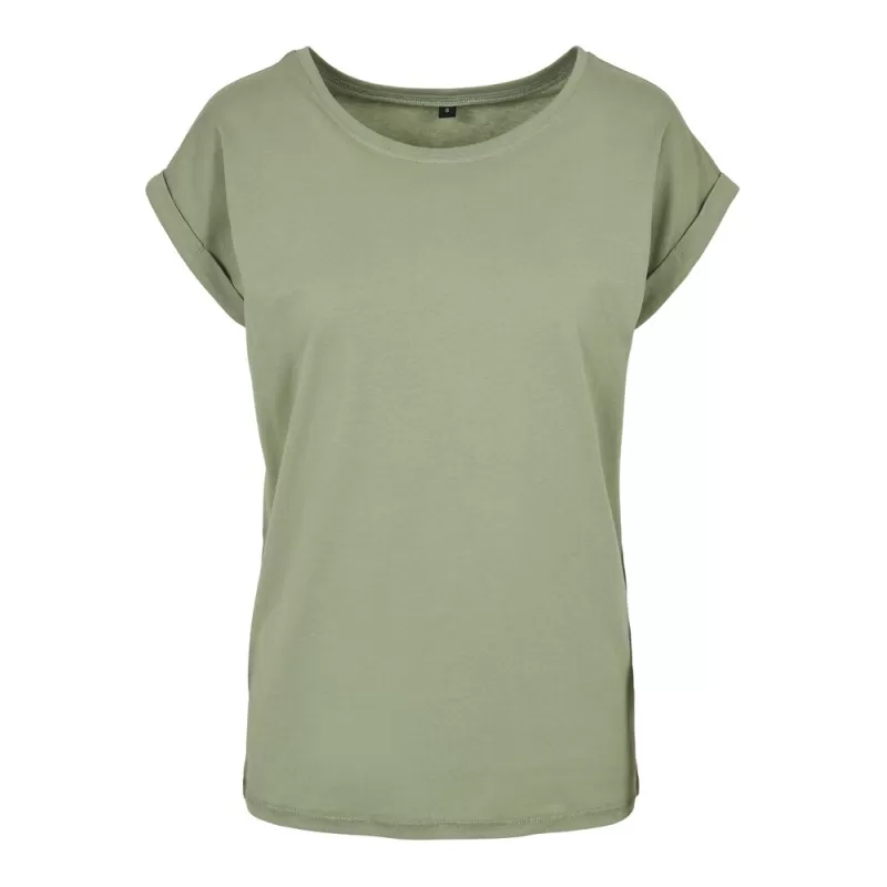 Tee-shirt femme coton léger coupe longue, manches courtes, 140 g/m²