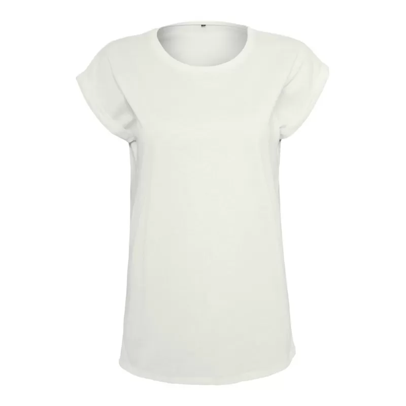 Tee-shirt femme coton léger coupe longue, manches courtes, 140 g/m²
