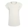 Tee-shirt femme coton léger coupe longue, manches courtes, 140 g/m²