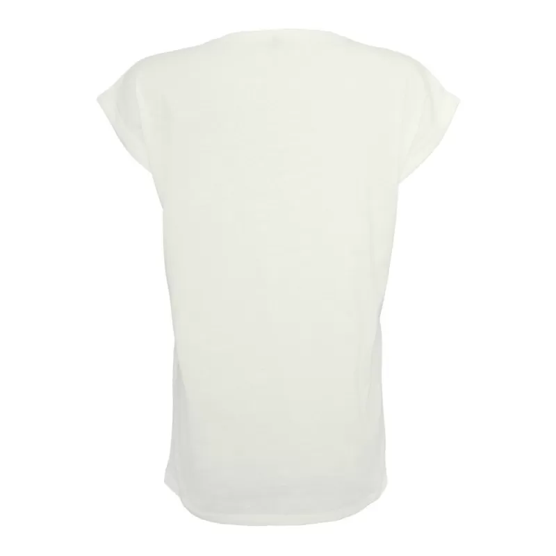 Tee-shirt femme coton léger coupe longue, manches courtes, 140 g/m²