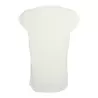 Tee-shirt femme coton léger coupe longue, manches courtes, 140 g/m²