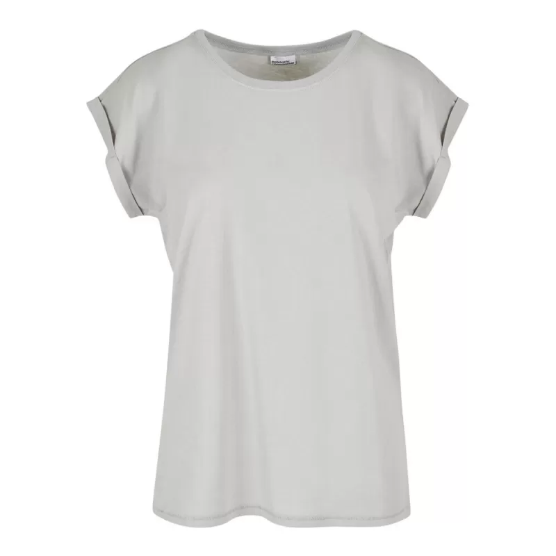 Tee-shirt femme coton léger coupe longue, manches courtes, 140 g/m²