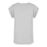 Tee-shirt femme coton léger coupe longue, manches courtes, 140 g/m²