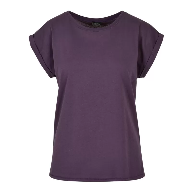 Tee-shirt femme coton léger coupe longue, manches courtes, 140 g/m²