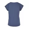 Tee-shirt femme coton léger coupe longue, manches courtes, 140 g/m²