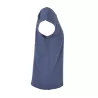 Tee-shirt femme coton léger coupe longue, manches courtes, 140 g/m²