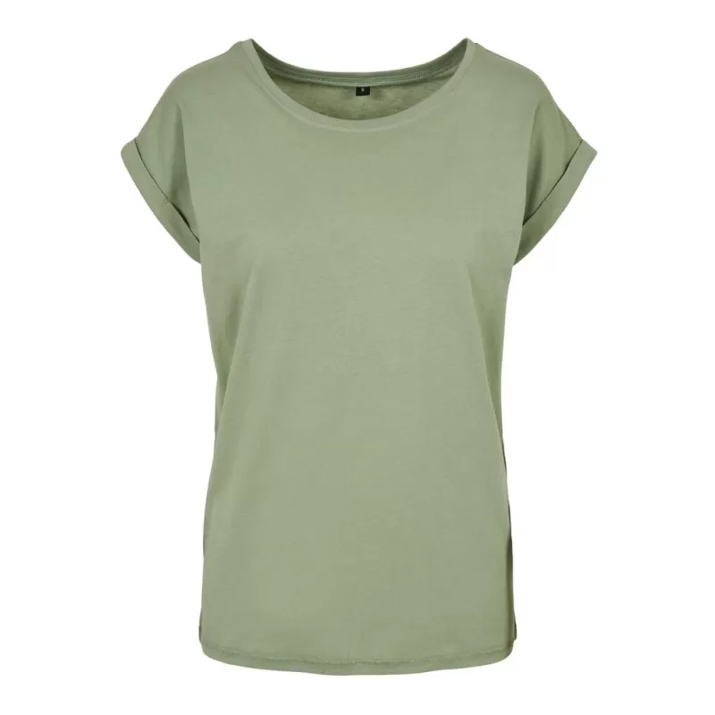 Tee-shirt femme coton léger coupe longue, manches courtes, 140 g/m²