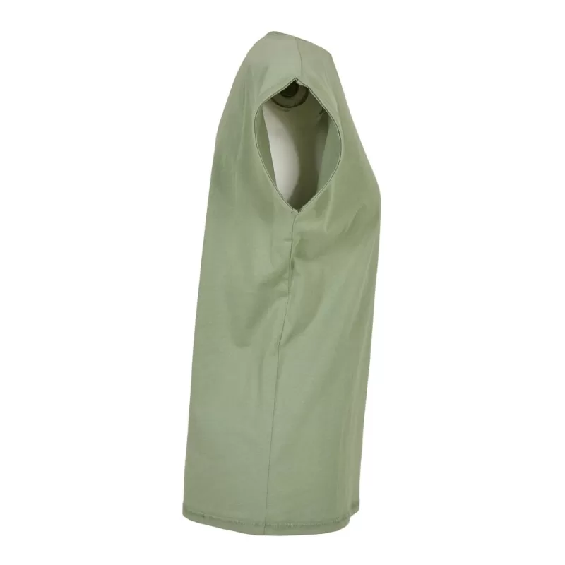 Tee-shirt femme coton léger coupe longue, manches courtes, 140 g/m²