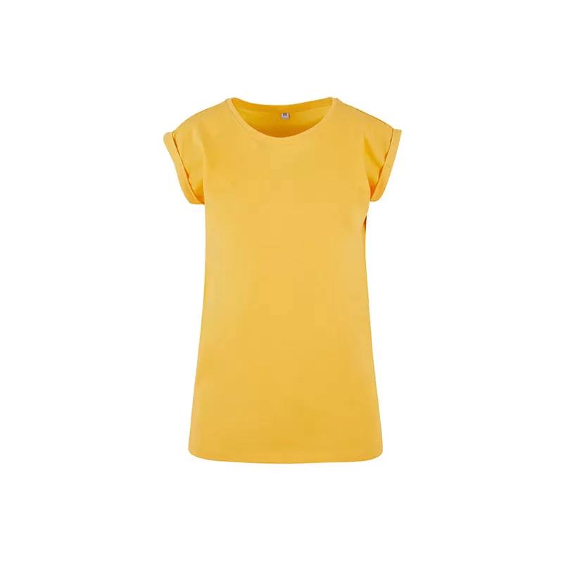 Tee-shirt femme coton léger coupe longue, manches courtes, 140 g/m²